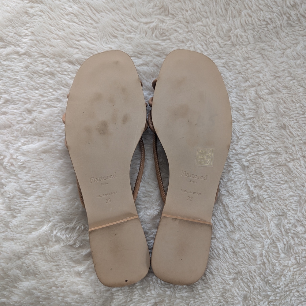 Flattered Yvette Tan Leather Women's Sandals - Picture 8 of 11